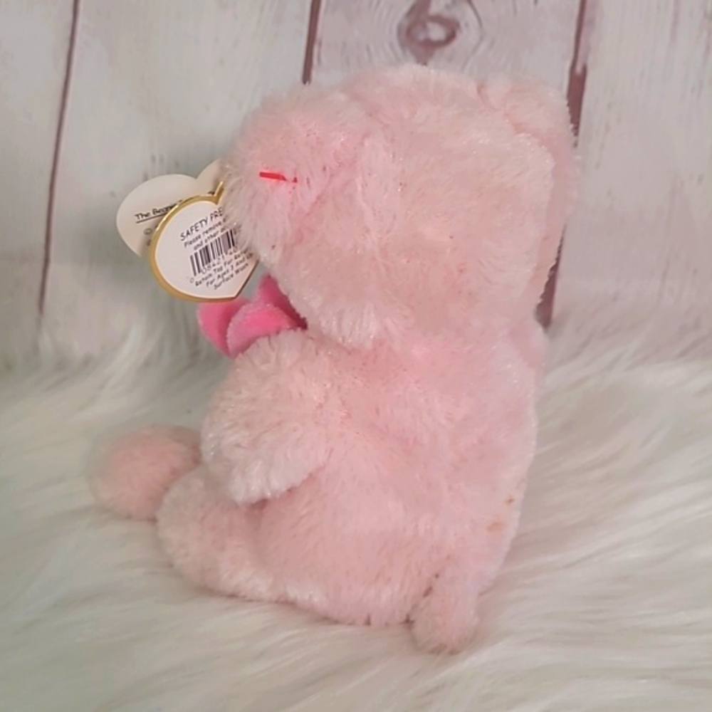 Y2K TY Beanie Baby Pink Love You Mom Mother's Day Bear Plush Stuffed Animal Toy - Picture 9 of 14